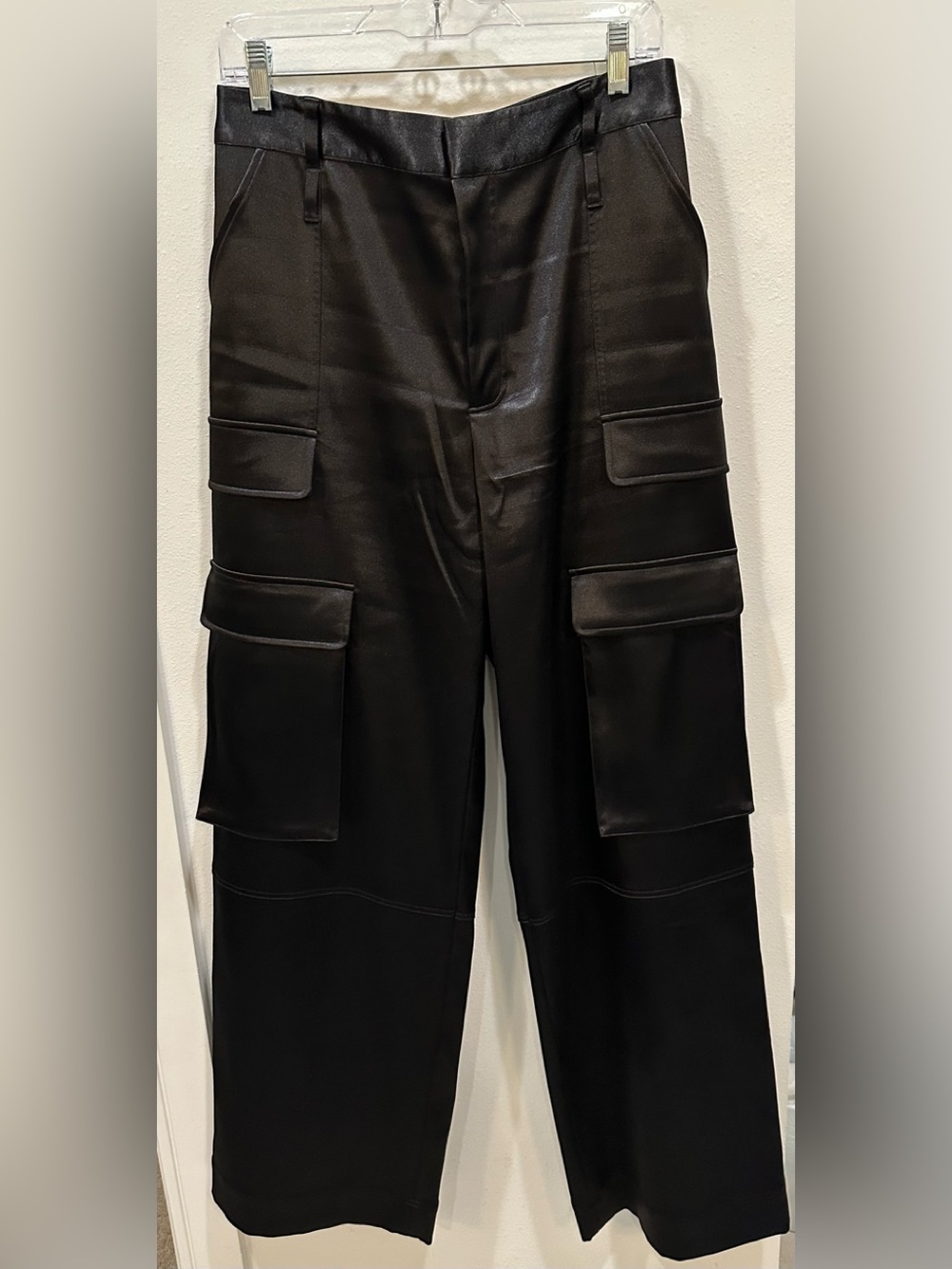 FRAME Relaxed Straight Black Cargo Pants